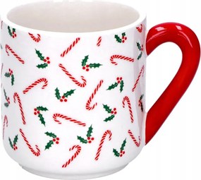 Karácsonyi bögre fehér dolomit nyalóka 350 ml karácsonyi