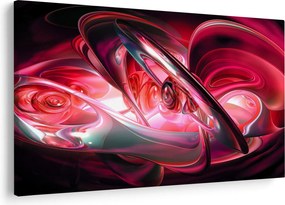 Piros fraktálos kép (90x60 cm)