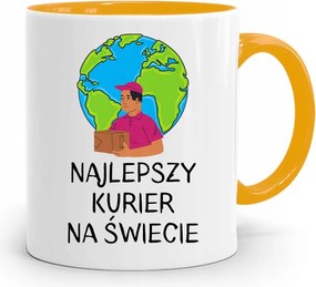 Sárga Bögre Futárnak A Világ Legjobbja fényképes nyomtatással