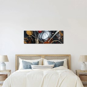 Fűszerek képe (órával) (90x30 cm)
