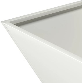 fém virágcserép Menő fehér Fém 40 x 40 x 15 cm Fém virágcserép