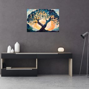 Kép – Mozaik – nap és fa II. (70x50 cm)