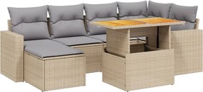 vidaXL 11 részes szürke polyrattan kerti ülőgarnitúra párnákkal