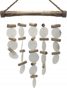 Fából készült szélcsengő Gyöngyház