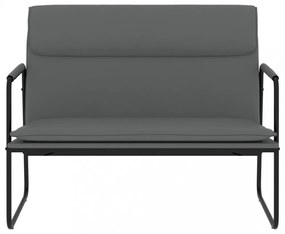 vidaXL szürke műbőr pad 100 x 64 x 80 cm