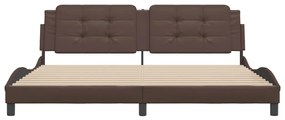 barna műbőr ágykeret matrac nélkül Zadar 200 x 200 cm