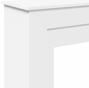 fehér szerelt fa kandallóburkolat 90 x 30 x 90 cm