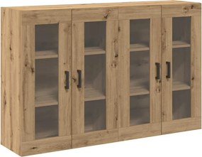 vidaXL Fali Szekrények 2 pcs Artisan tölgy 69,5 x 34 x 90 cm Faanyag