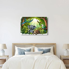Kép - Vidám állatkák (90x60 cm)