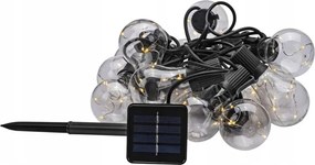 Napelemes LED-es fénylánc izzók 15db