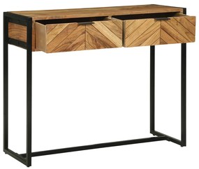 Konzol Asztal 90x35x75 cm Szilárd Fa Akác