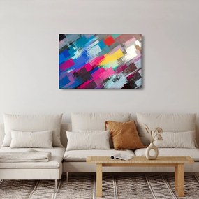 Kép - Színes ecsetvonások (90x60 cm)