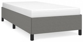sötétszürke szövet ágykeret matrac nélkül 100x200 cm
