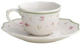 Fehér porcelán eszpresszó csésze szett 2 db-os 90 ml Nonna Rosa – Brandani