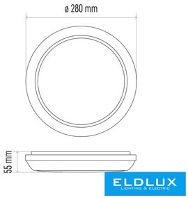 EMOS DORI LED lámpa körös 18W 1550lm NW IP54 fehér