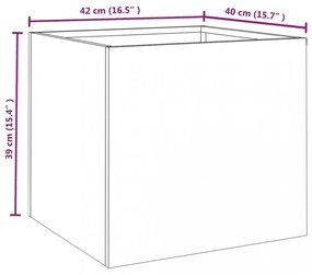 2 db corten acél növénytartó 42x40x39 cm