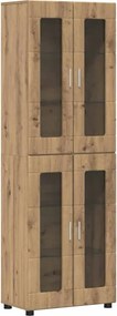 vidaXL Magasfiú ajtóval FLORIN Artisan tölgy 60 x 35 x 182 cm Faanyag