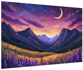Kép - Lila táj (90x60 cm)
