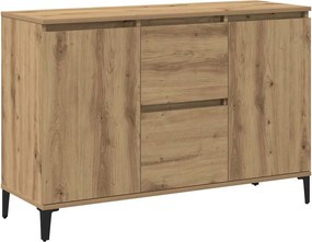 vidaXL kézműves tölgy színű szerelt fa tálalószekrény 102 x 35 x 70 cm