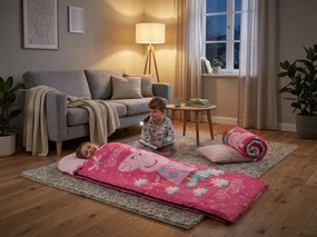 Gyermek hálózsák PEPPA MALAC 170x70 cm, rózsaszín