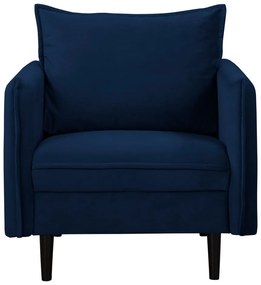 Sötétkék bársony fotel Juli – Ropez