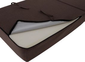 Összecsukható matrac/fotel, 2v1, barna Taupe, PELOS