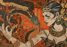 Poszter 66,5x46,5cm Beszélgetés a kígyóval