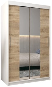 Ruhásszekrény 120 cm Toki 1 (matt fekete + szonoma tölgy). 1064890