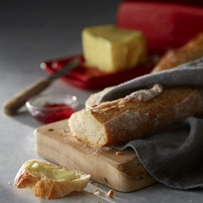 Piros kerámia vajtartó – Emile Henry