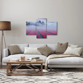 Kép - Tájkép tulipánmezőkkel (90x60 cm)