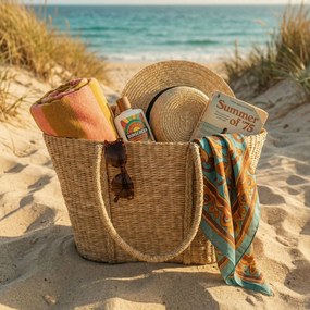 Tengeri fűből készült strandkosár 57 x 14 x 30 cm