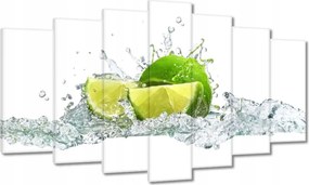 Vászonkép 140x80 Lime fröccsenő víz