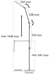 LED Dimmelhető érintős állólámpa FERRARA LED/13W/230V 3000/4000/6000K fehér