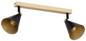 Argon 7147 - Spotlámpa LUCINDA 2xE14/7W/230V fekete/arany