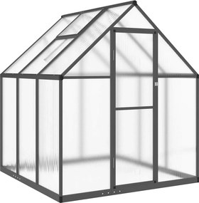 vidaXL antracitszürke alumínium melegház alapvázzal 169 x 169 x 195 cm