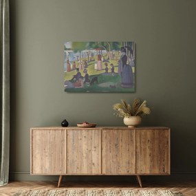 Üveg kép - Georges Seurat, A Sunday on La Grande Jatte, reprodukciók (70x50 cm)