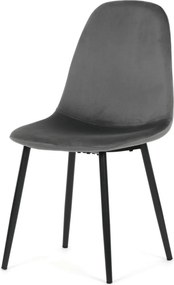 CT-V2971 GREY4 szürke bársony étkezőszék