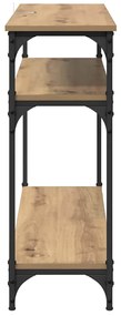 vidaXL Konzolasztal polcokkal Artisan tölgy 100 x 29 x 75 cm Faanyag