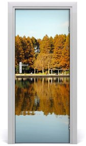 Ajtóposzter öntapadós Park ősszel 85x205 cm