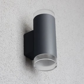 Brilagi - Kültéri fali lámpa MATERA 2xGU10/30W/230V antracit IP54