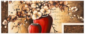 Gario Órás falikép Orchidea piros vázában Méret: 40 x 40 cm