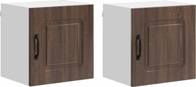 vidaXL Konyhaszekrény Kalmar 2 pcs Barna Tölgy 40 x 31 x 40 cm Faanyag