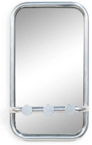 Ezüstszínű fém fogas panel 35x60x11 cm Retro – Spinder Design