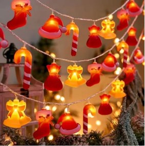 Led Fényfüzér Lánc Karácsonyra Elemes 3 m