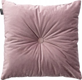 Dekoria Velvet négyzet alakú párna rózsaszín gombokkal