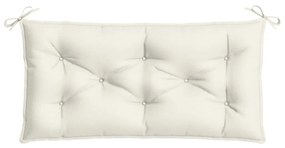 2 db melange krémszínű szövet kerti padpárna 100 x 50 x 7 cm