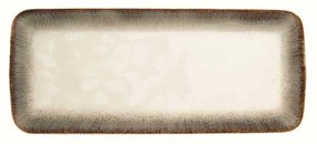 Porcelán hosszúkás asztali kínáló tál 36x16 cm barna Easy Life NUANCES Brown