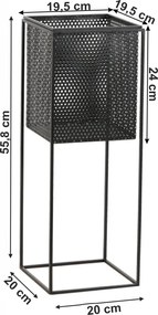 Virágtartó állvány, fekete, MELOI TYP 1