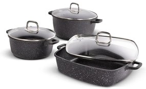 Lamart LT1287 6 részes edénykészlet Cast, fekete