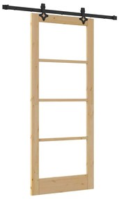 Csúszóajtó Egyéb Barna 83 x 202 cm Fa és fém